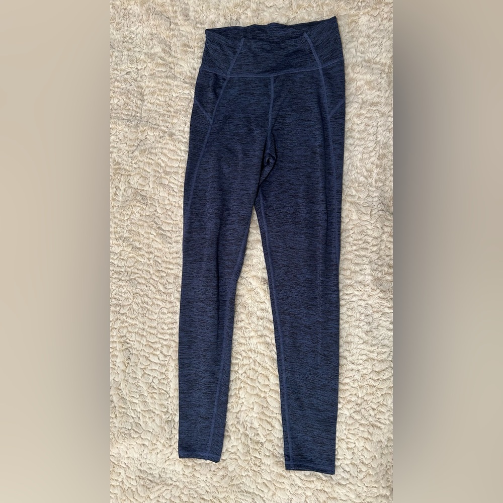 Climate Right by Cuddl Duds Blue-Black Leggings Size Extra Small